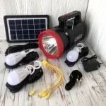 Ліхтар на сонячній батареї та зарядний пристрій Gold Silver GS-580 15W 30 LED з радіо, MP3 та повербанком