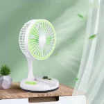 Портативний настільний вентилятор Mini Fan з LED підсвічуванням