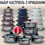 Набір емальованих каструль Premier на 10 предметів